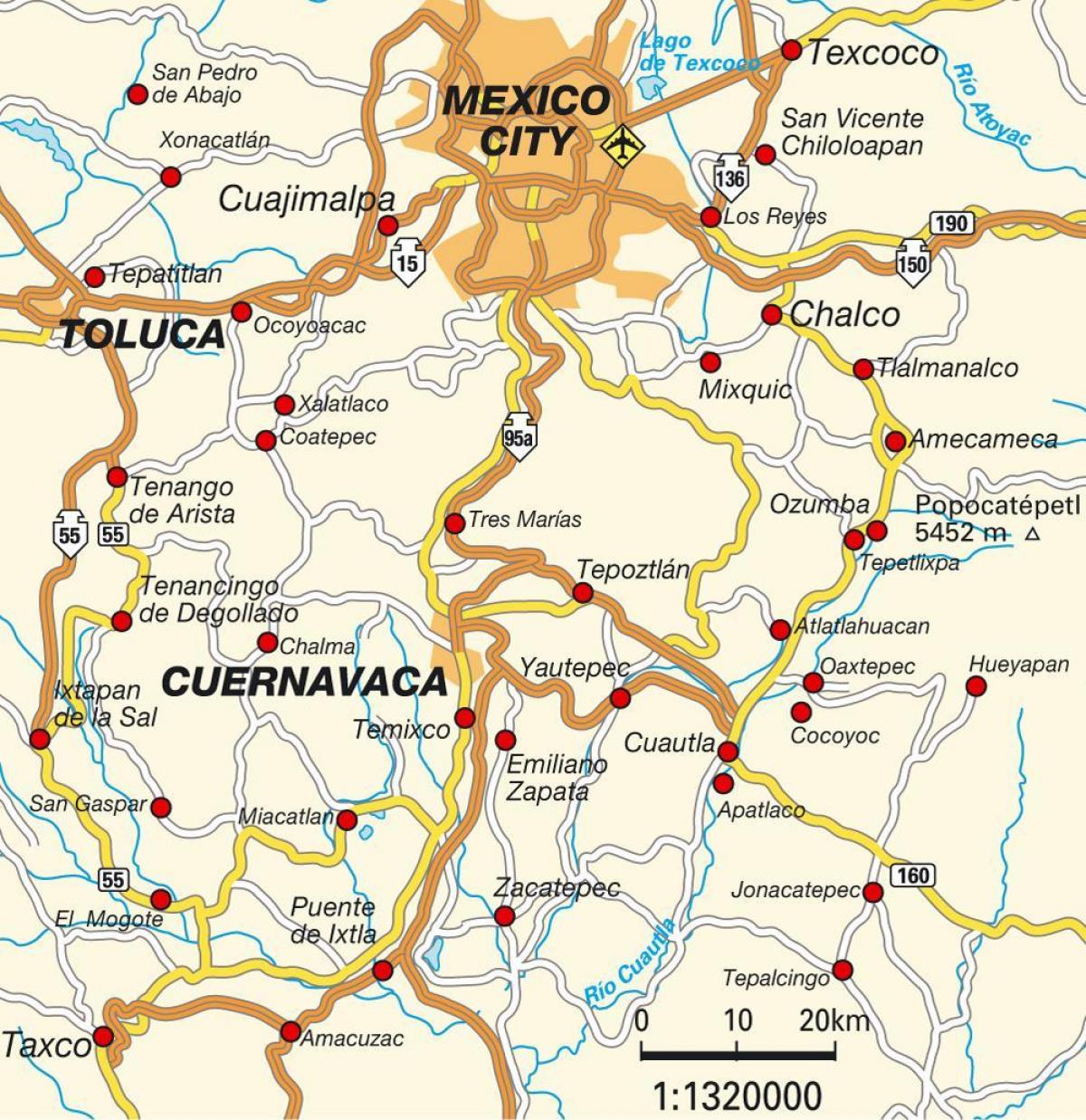 Πόλη του μεξικού, df χάρτης