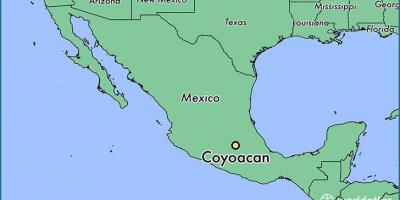 Coyoacan Πόλη του Μεξικού εμφάνιση χάρτη