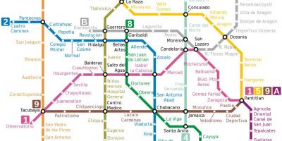 Μεξικό, df χάρτη του μετρό
