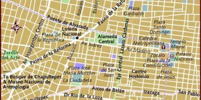 Centro historico Πόλη του Μεξικού εμφάνιση χάρτη