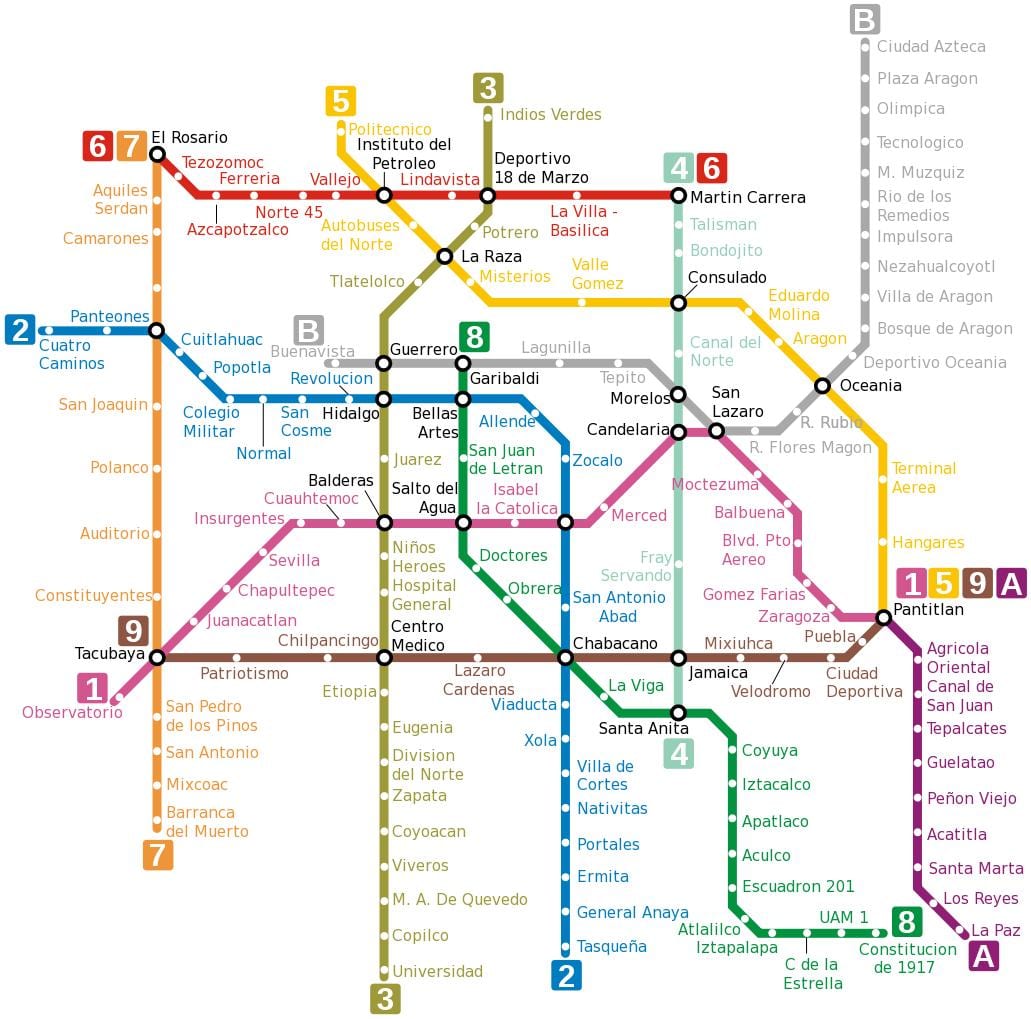 Πόλη του μεξικού tube χάρτης