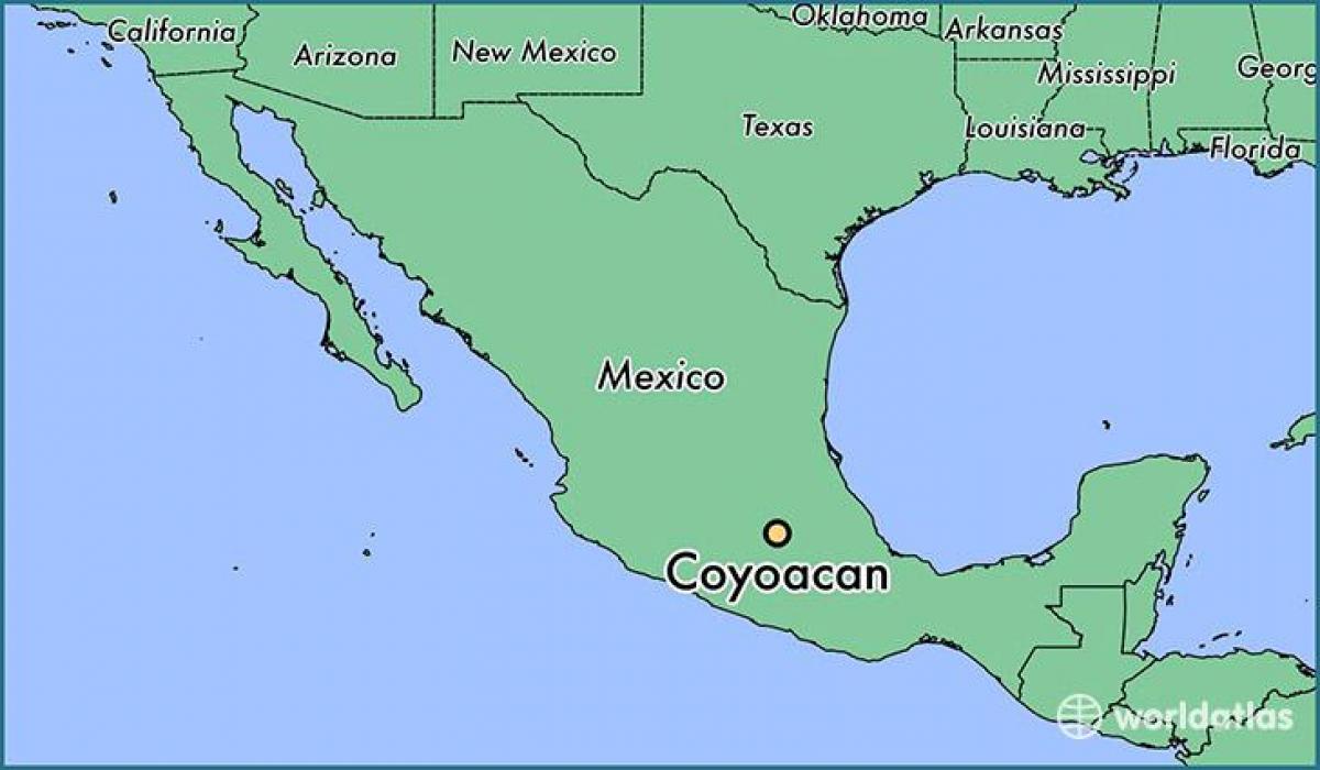 coyoacan Πόλη του Μεξικού εμφάνιση χάρτη