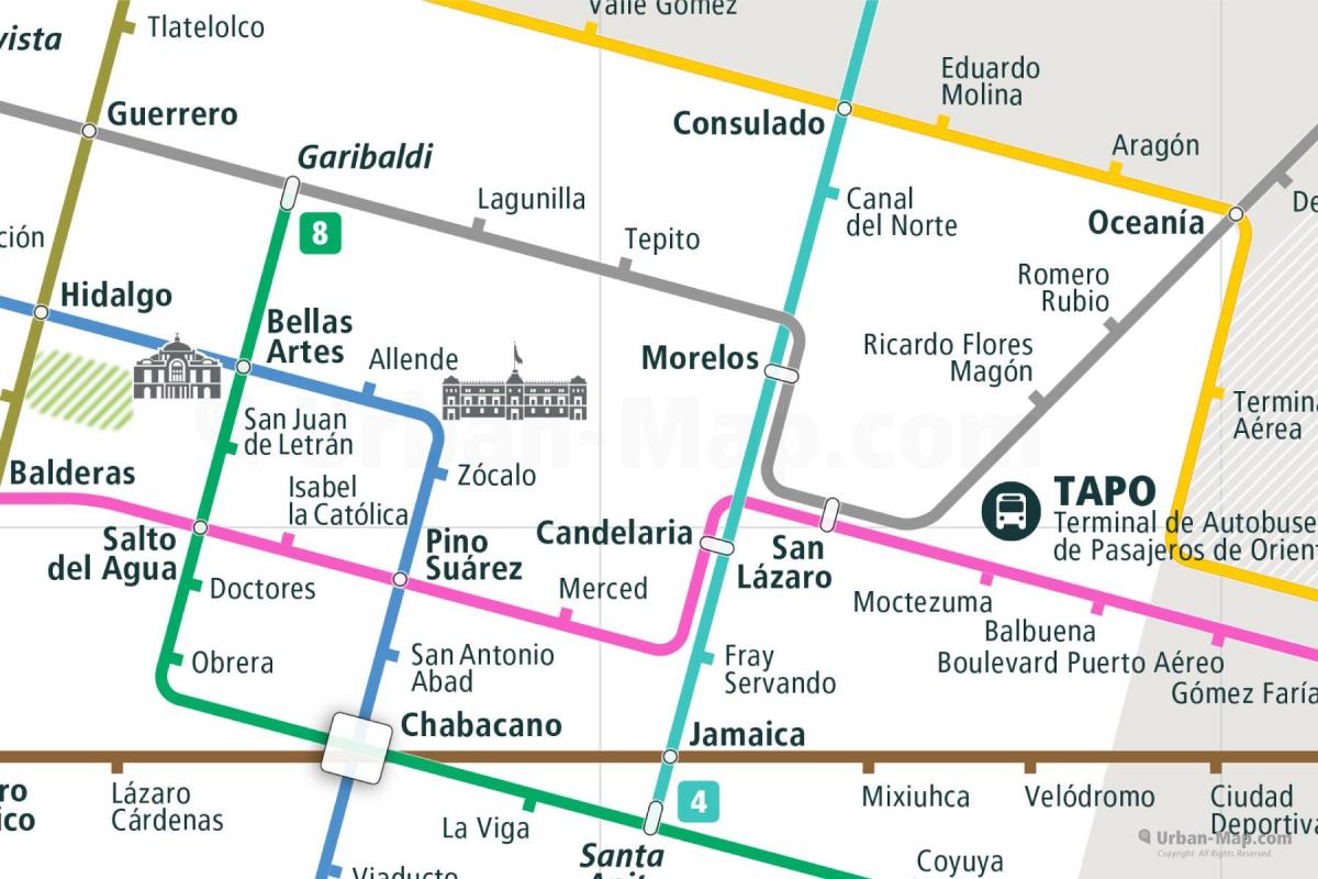 χάρτης της tεπίτo Πόλη του Μεξικού 