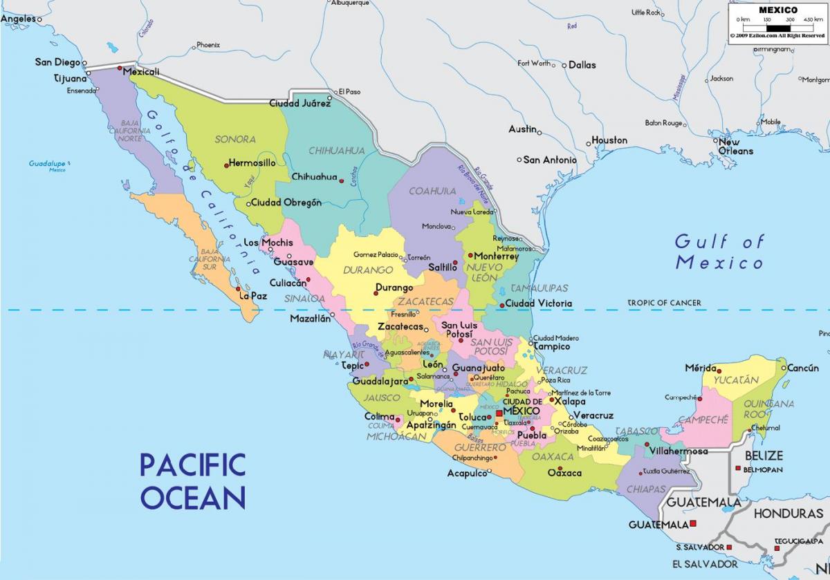 χάρτης της Πόλης του Μεξικού μέλος