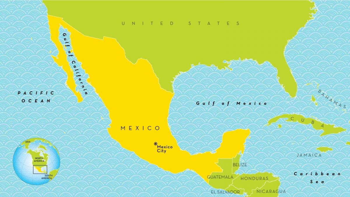 ένα χάρτη της Πόλης του Μεξικού