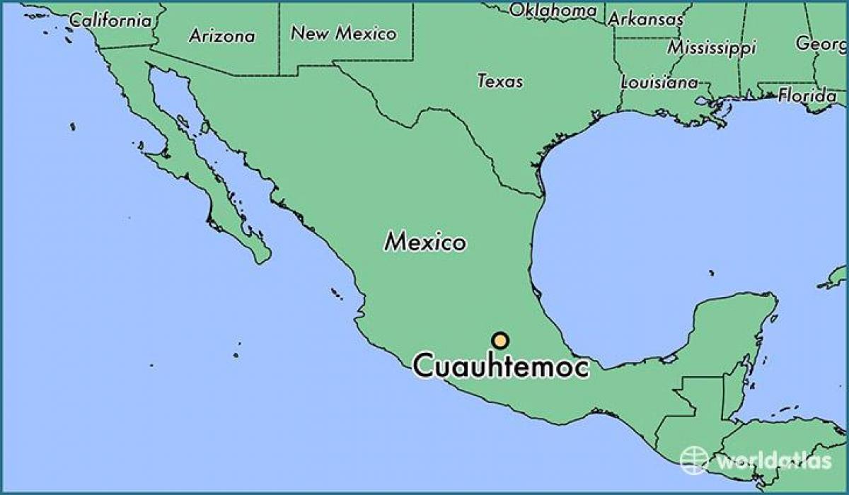 χάρτης της κυαυχτεμοκ Μεξικό 