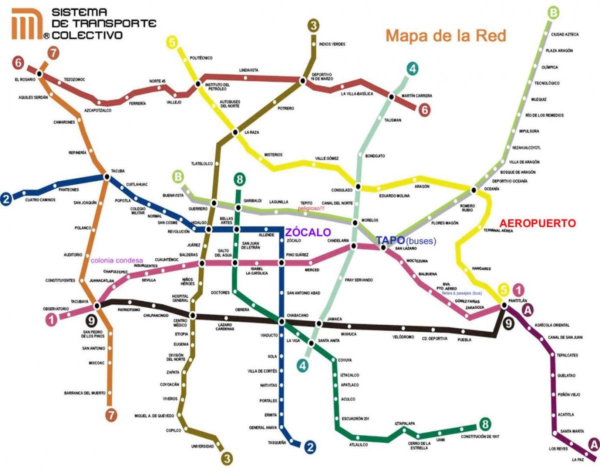 Πόλη του μεξικού τρένο χάρτης