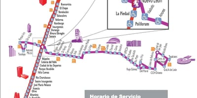 Χάρτης της metrobus Πόλη του Μεξικού