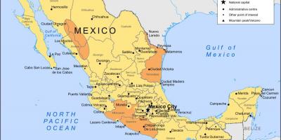 Χάρτης της Πόλης του Μεξικού και τις γύρω περιοχές