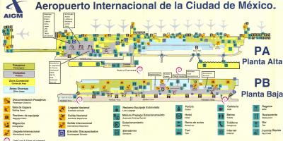 Πόλη του μεξικού το διεθνές αεροδρόμιο χάρτης