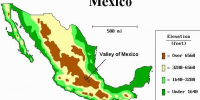 Χάρτης της κοιλάδας του Μεξικού