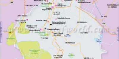 Πόλη του μεξικού εμφάνιση χάρτη τοποθεσίας